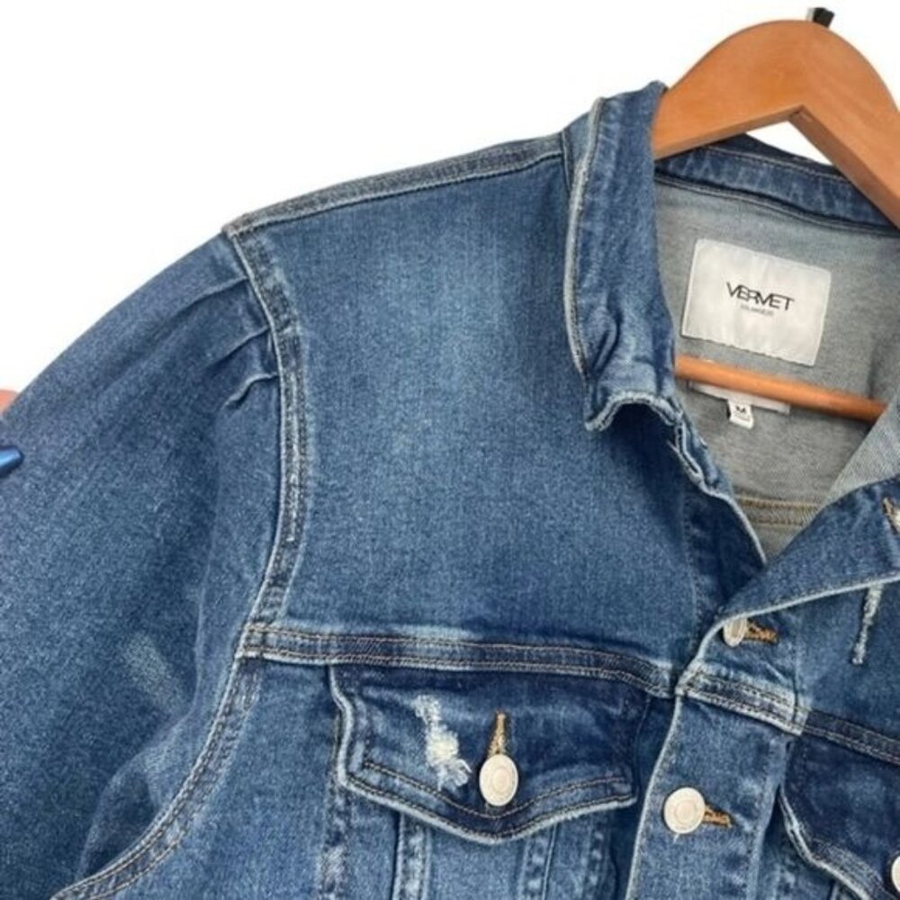 Vervet by Flying Monkey Denim Trucker Jacket Size Small New Jean Classic Women's - Picture 2 of 9